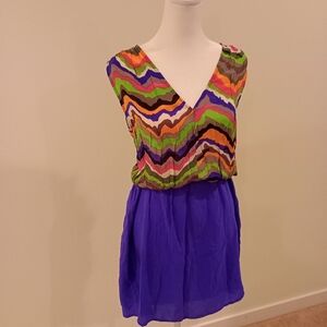 Petticoat Alley Multicolor Chevron Dress